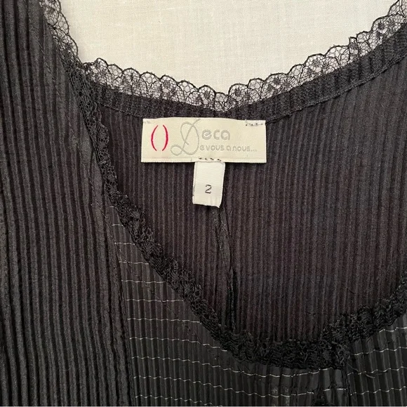 Deca De Vous a Nous Black Sleeveless Long Dress Couture France Size T2 = 8 - Picture 11 of 16